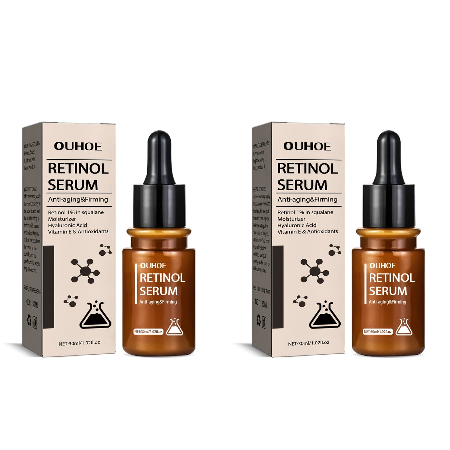 Retinol Anti Wrinkle Serum Lifting Fade Fine Line Anti Aging Improve Crow's Feet Firming Tighten Brighten Moisturizing Essence