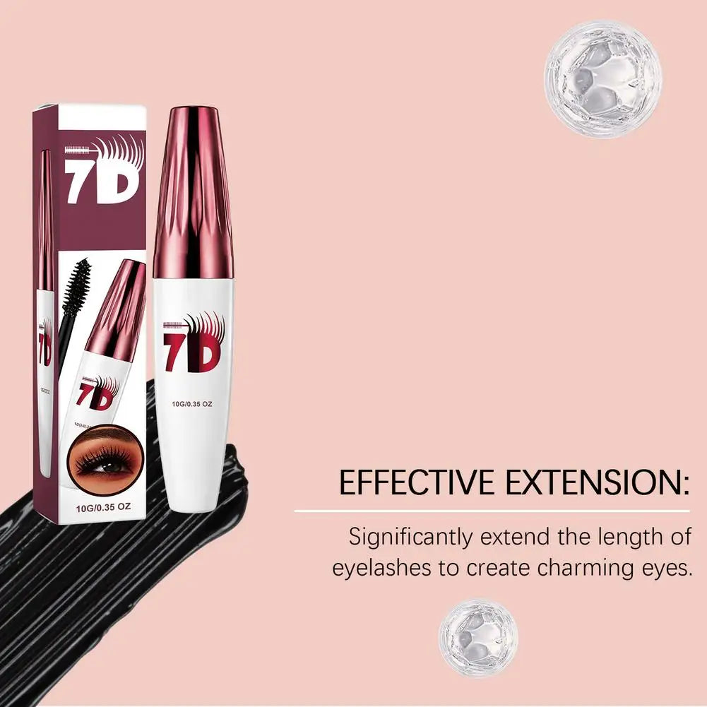 7D Volume Mascara 5ml Waterproof Smudge Proof Dark Brown Black Long Lasting Sweatproof Eye Makeup Clump Free Maskara