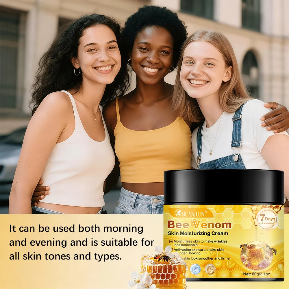 SUYARUN Bee Venom Moisturizing Cream Anti-Aging Face Care | Deep Hydration & Firming Natural Anti-Wrinkle Skincare for All Skin.