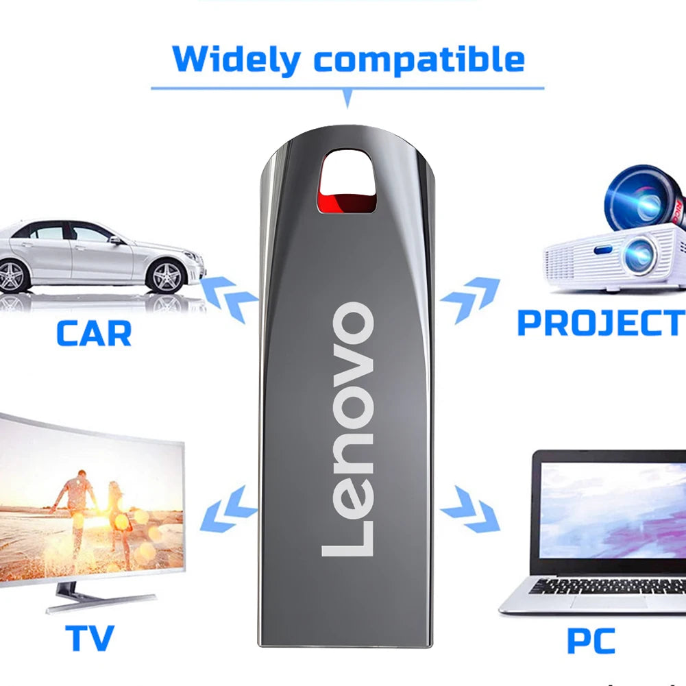 Lenovo High Speed USB 3.0 Pen Drive Portable SSD U Disk Flash Drive 512G 256G 64G Fast Data Transfer Memory Stick Network Card