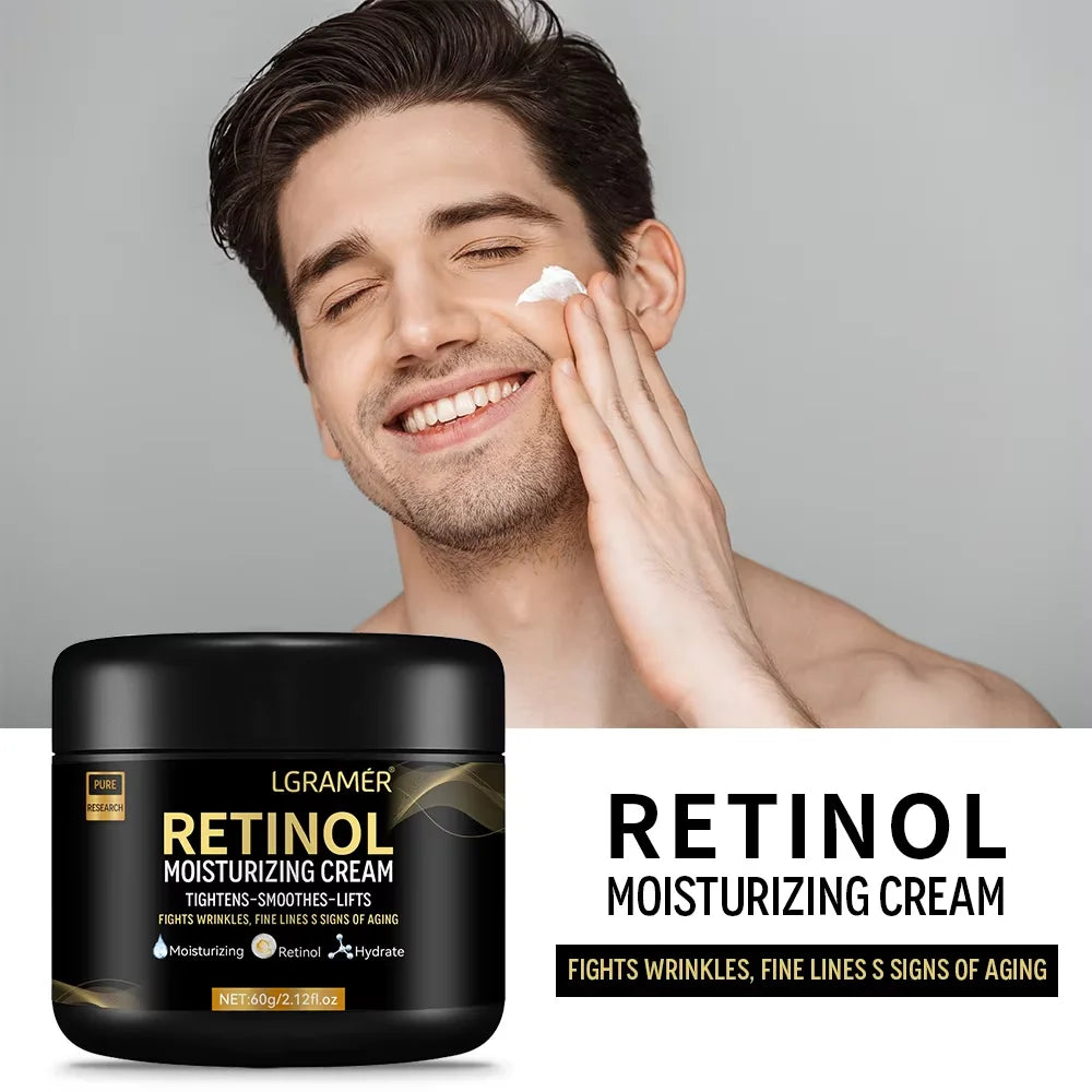 Men's Retinol Face Moisturizer Moisturizing Retinol Cream Moisturizing Anti-Wrinkle Aging Shrink Pores Whitening Smooth Retinol