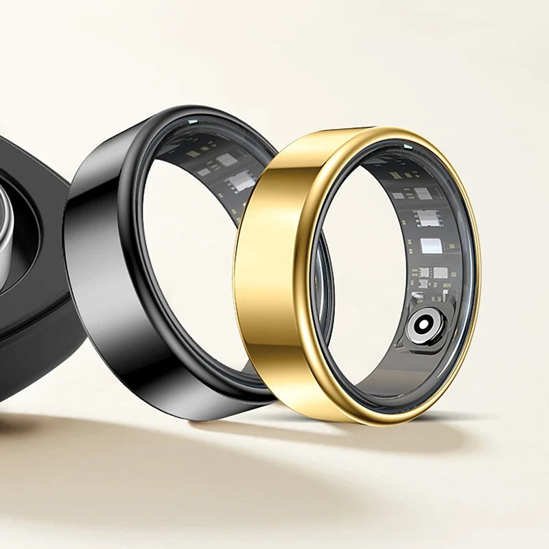 Smart Ring Heart Rate Blood Pressure Sleep Monitoring Motion Tracking Waterproof Men Women Smart Ring For Android Holiday Gift
