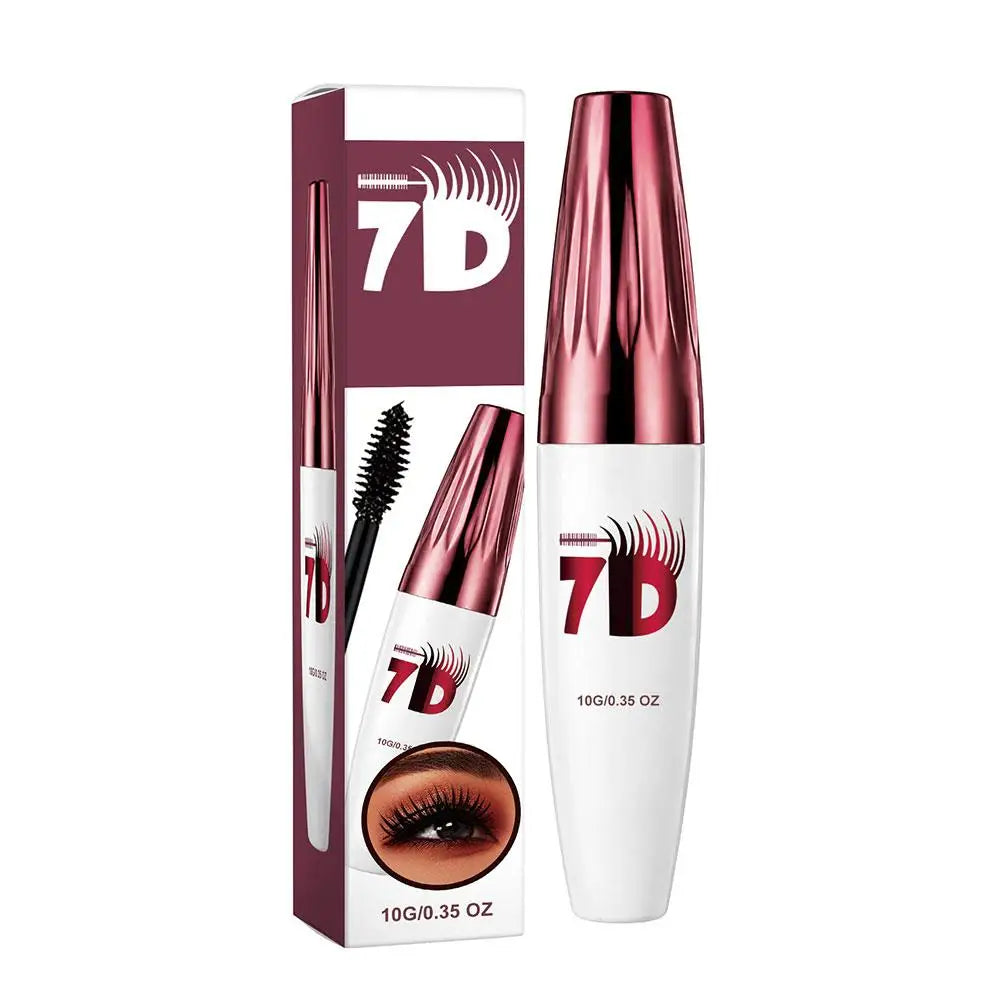 7D Volume Mascara 5ml Waterproof Smudge Proof Dark Brown Black Long Lasting Sweatproof Eye Makeup Clump Free Maskara