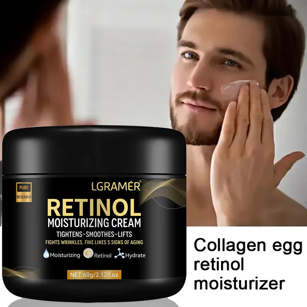 Men's Retinol Face Moisturizer Moisturizing Retinol Cream Moisturizing Anti-Wrinkle Aging Shrink Pores Whitening Smooth Retinol