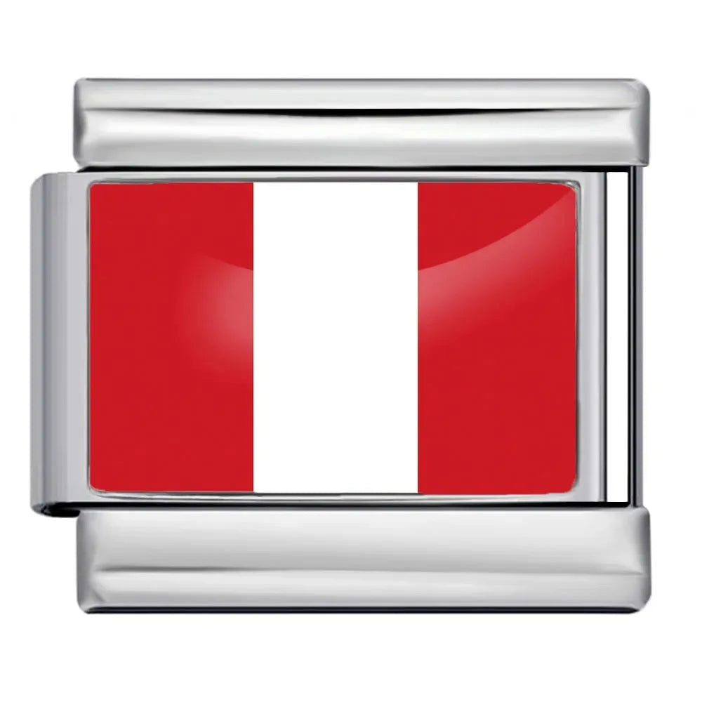 2025 New Classic World National Flags Italian Charm Link Fit 9mm Fashion Bracelet Stainless Steel for Women Men Jewelry DIY Gift