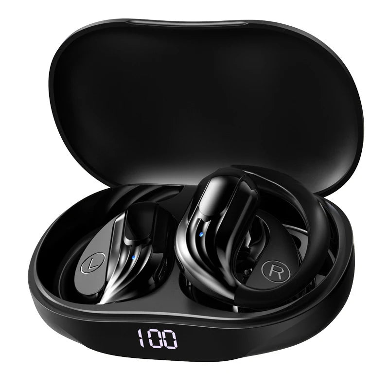 Lenovo Wireless Headphones Q13 Bluetooth 5.3 Earphones True with Mic Button Control Noise Reduction Earhooks Waterproof Headset