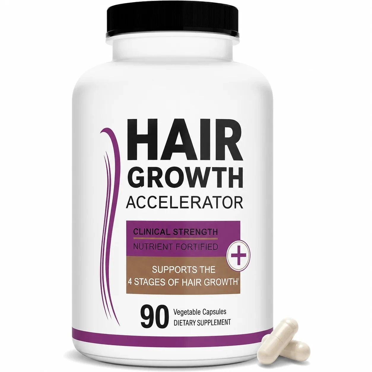 Hair Growth Support Capsules with Biotin Collagen Saw Palmetto Horsetail Zinc for Stronger Hair Daily Beauty Supplement 90 Count