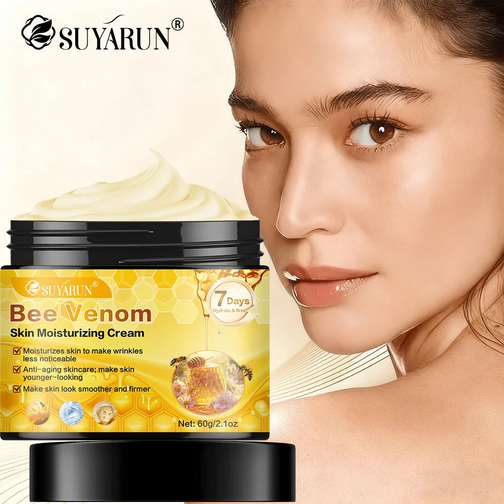 SUYARUN Bee Venom Moisturizing Cream Anti-Aging Face Care | Deep Hydration & Firming Natural Anti-Wrinkle Skincare for All Skin.