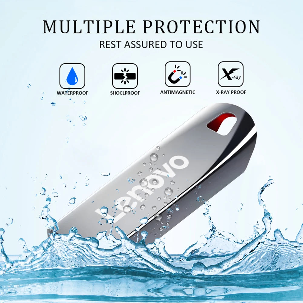 Lenovo High Speed USB 3.0 Pen Drive Portable SSD U Disk Flash Drive 512G 256G 64G Fast Data Transfer Memory Stick Network Card