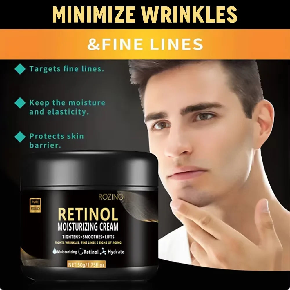 Men's Retinol Face Moisturizer Moisturizing Retinol Cream Moisturizing Anti-Wrinkle Aging Shrink Pores Whitening Smooth Retinol