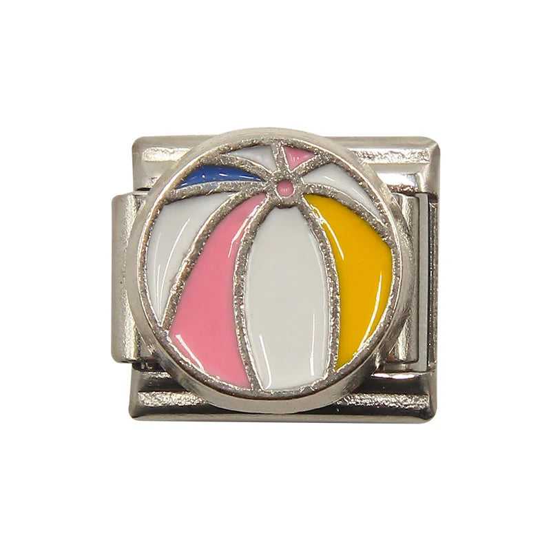 Mixed Charms Italian Link Charms Fits 9mm Stainless Steel Bracelet Jewelry Making DIY Watermelon Lamb Panda Decoration