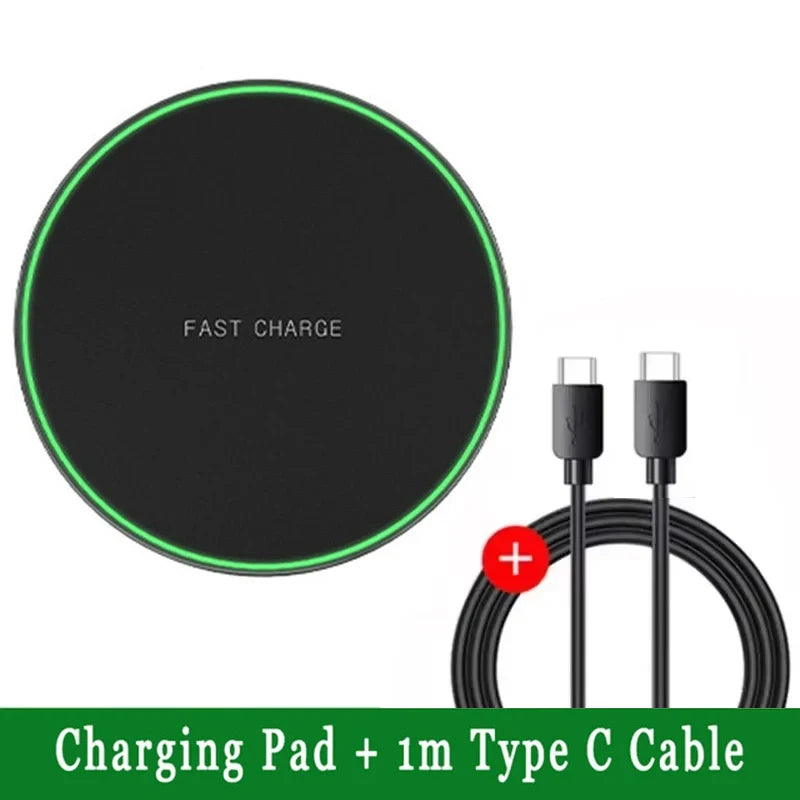 Wireless Charger Mobile Phone Chargers Pad Stand For iPhone 16 15 14 13 12 11 Pro Max Samsung Xiaomi Fast Charging Dock Station