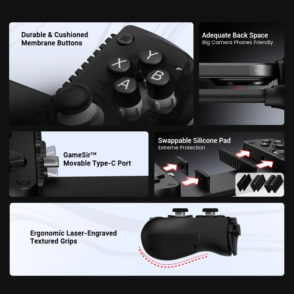 GameSir X5 Lite Mobile Gaming Controller Phone Gamepads for iPhone 16 15 Series IOS iPad Mini Y700 Android Tablet Controle