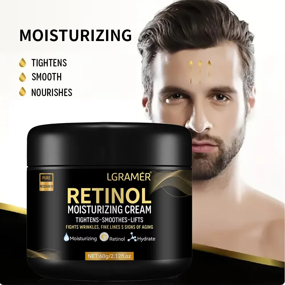 Men's Retinol Face Moisturizer Moisturizing Retinol Cream Moisturizing Anti-Wrinkle Aging Shrink Pores Whitening Smooth Retinol