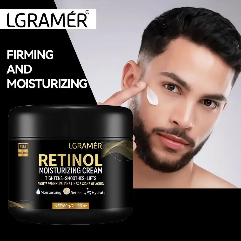 Men's Retinol Face Moisturizer Moisturizing Retinol Cream Moisturizing Anti-Wrinkle Aging Shrink Pores Whitening Smooth Retinol
