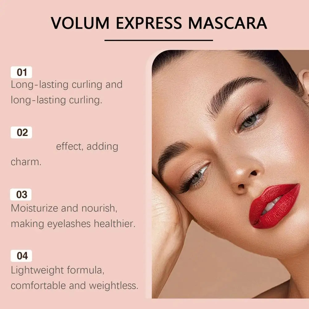 7D Volume Mascara 5ml Waterproof Smudge Proof Dark Brown Black Long Lasting Sweatproof Eye Makeup Clump Free Maskara