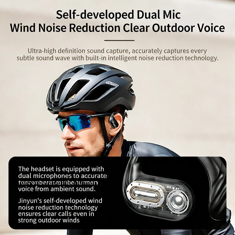 Lenovo Wireless Headphones Q13 Bluetooth 5.3 Earphones True with Mic Button Control Noise Reduction Earhooks Waterproof Headset